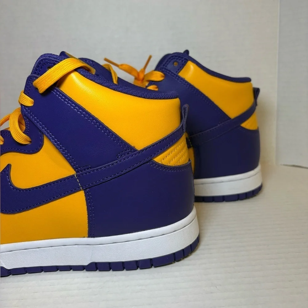 Nike Dunk High Retro Purple Yellow Lakers Purple DD1399-500 LSU